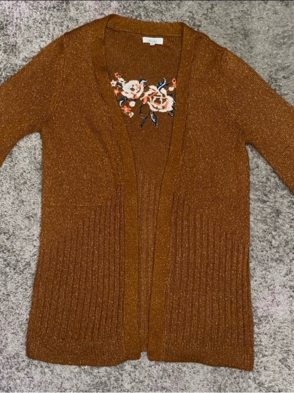 Women's Embroidered Knit Cardigan Sweater